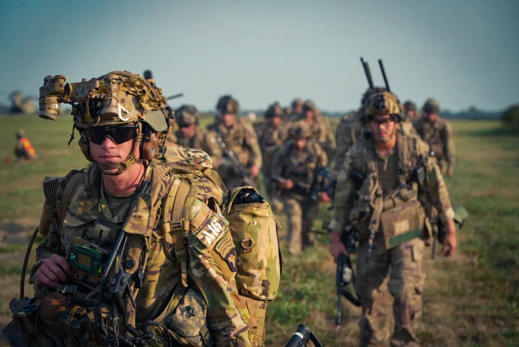 Unit moving in the field